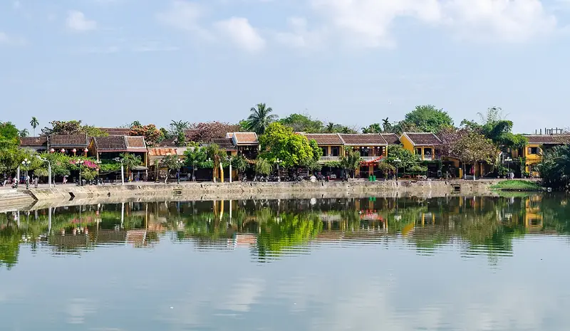 Riverside houses in Hoi An Ancient Town, Vietnam