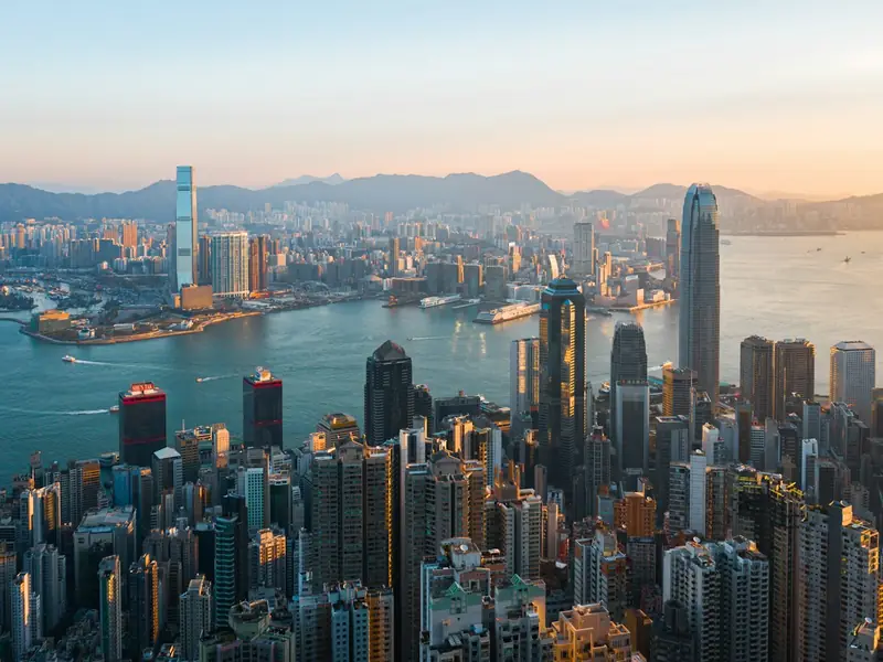 Hong Kong skyline across Victoria Harbour