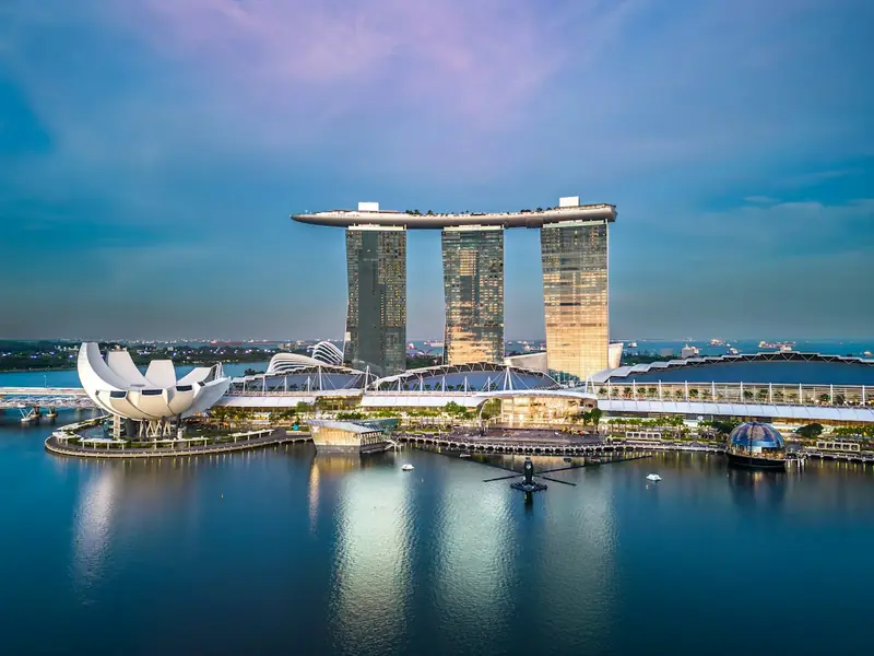 Marina Bay and the Singapore skyline