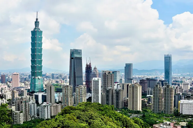 Taipei skyline with Taipei 101, Taiwan